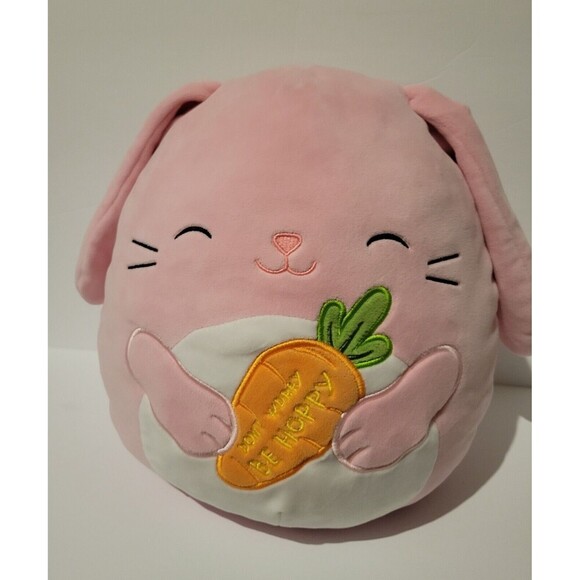 Squishmallow 2023 Easter Squad Bop the Bunny with Carrot Don't Worry Be Hoppy - Picture 2 of 10